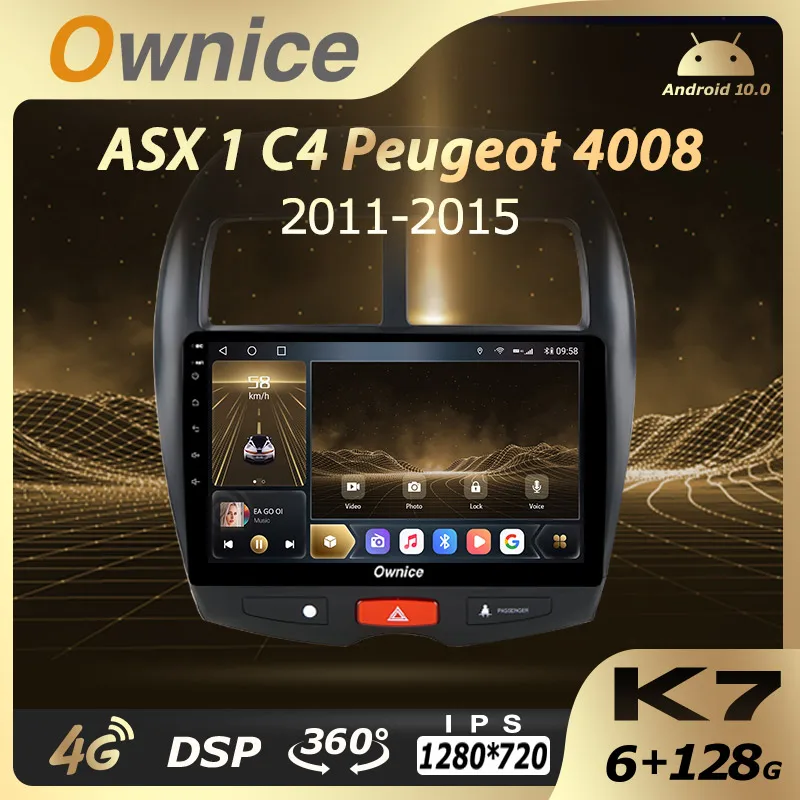 6G+128G Ownice Android 10.0 Car Multimedia Radio for Mitsubishi ASX 1 C4 Peugeot 4008 2011-2015 2 Din GPS Navi Audio unit 4G LTE
6G+128G Ownice Android 10.0 Car Multimedia Radio for Mitsubishi ASX 1 C4 Peugeot 4008 2011-2015 2 Din GPS Navi Audio unit 4G LTE