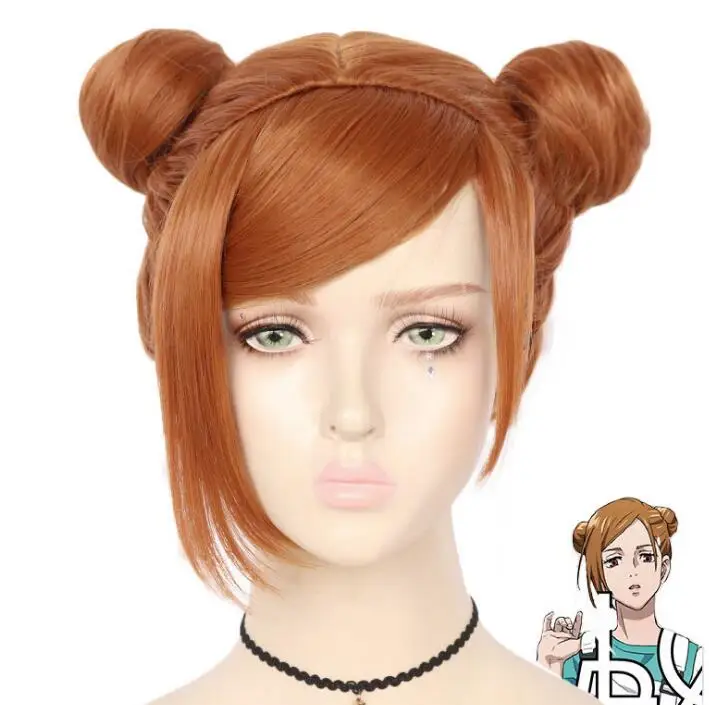 Anime Kugisaki Nobara Kugisa Wig With Buns Cosplay Costume Heat Resistant Synthetic Hair Jujutsu Kaisen Women Brown Wigs
Anime Kugisaki Nobara Kugisa Wig With Buns Cosplay Costume Heat Resistant Synthetic Hair Jujutsu Kaisen Women Brown Wigs