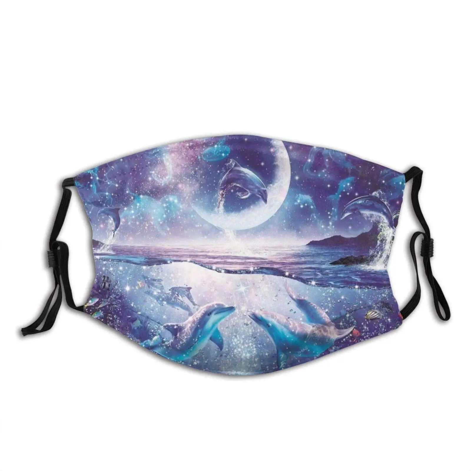 Dolphins With Moon Star - Face Mask Scarf, Reusable & Washable Bandanas With 2 Filters, For Outdoor Activities
Dolphins With Moon Star - Face Mask Scarf, Reusable & Washable Bandanas With 2 Filters, For Outdoor Activities