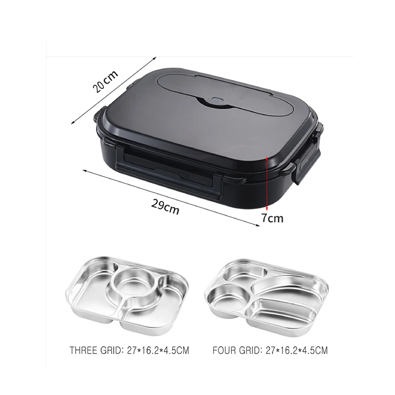 Satinless Steel Lunch Box Vacuum Grid Portable Bento Box With Tableware 1.6L Hot Food Thermos Container Eco
Satinless Steel Lunch Box Vacuum Grid Portable Bento Box With Tableware 1.6L Hot Food Thermos Container Eco