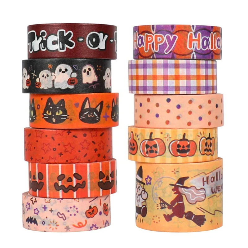 Halloween Holiday Washi Tape - Cute Orange Washi Tape Set, Perfect For, DIY Crafts, Planner, Scrapbook, Gift Packaging
Halloween Holiday Washi Tape - Cute Orange Washi Tape Set, Perfect For, DIY Crafts, Planner, Scrapbook, Gift Packaging