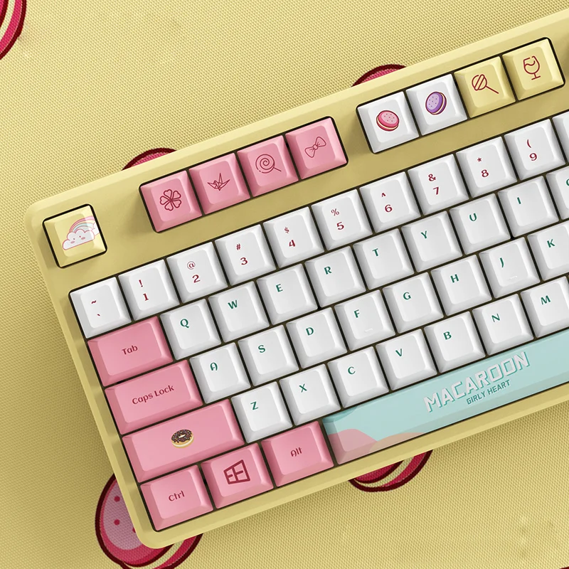 Keyboard Macaron Mechanical Keycap PBT Sublimation Process Original /XDA Height Keycap Supplement Cute Girl Heart Pink Keycaps
Keyboard Macaron Mechanical Keycap PBT Sublimation Process Original /XDA Height Keycap Supplement Cute Girl Heart Pink Keycaps