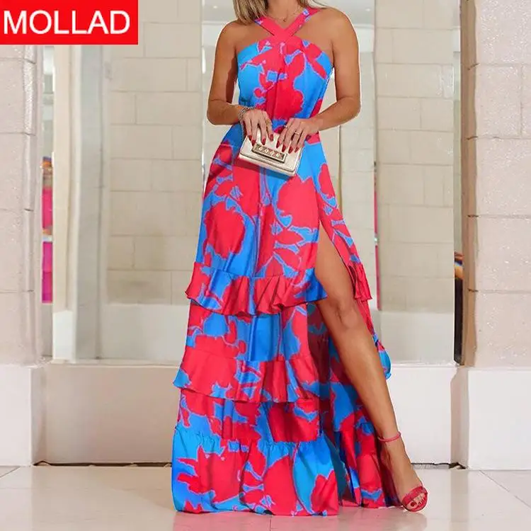 Cross-Border Foreign Trade European and American Elegant Bohemian Dress Printed V-neck Split Halter Dress Dress
Cross-Border Foreign Trade European and American Elegant Bohemian Dress Printed V-neck Split Halter Dress Dress