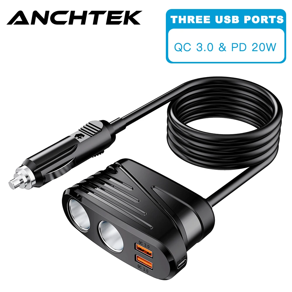 Anchtek Car Cigarette Lighter Socket Splitter Plug LED USB Charger Adapter USB Car Charger For Mobile Phone Accessories
Anchtek Car Cigarette Lighter Socket Splitter Plug LED USB Charger Adapter USB Car Charger For Mobile Phone Accessories