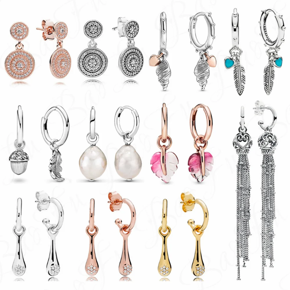 Jewelry For Women 100% 925 Sterling Silver Fine Beads Accessory Stud Earrings Fit Original Pandora DIY Feminino Charms Earring
Jewelry For Women 100% 925 Sterling Silver Fine Beads Accessory Stud Earrings Fit Original Pandora DIY Feminino Charms Earring