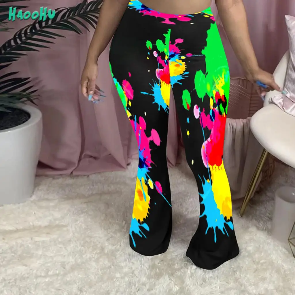 HAOOHU Print Sweatpants Wide High Draped Waist Women Flare Painted Bottoms Bell Pants Jogger Wear Leggings Trousers
HAOOHU Print Sweatpants Wide High Draped Waist Women Flare Painted Bottoms Bell Pants Jogger Wear Leggings Trousers