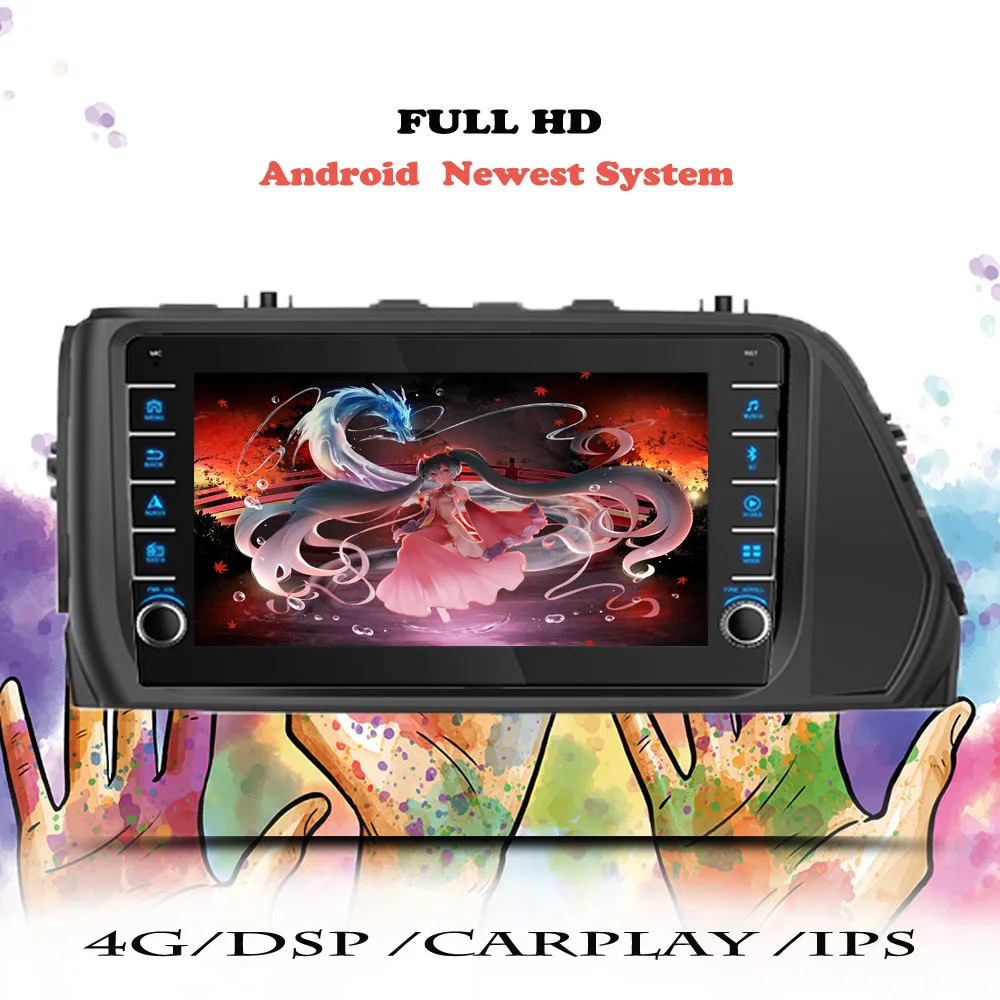 Автомагнитола IPS для Hyundai Verna 2017 2018 2019 2020 мультимедийный видеоплеер Android 10