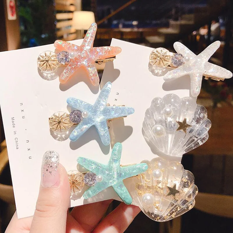 Korean Creative Aesthetic Marine Shell Starfish Duckbill Clip for Sweet Girl Women Fashion Personality Hairpins Hair Accessories
Korean Creative Aesthetic Marine Shell Starfish Duckbill Clip for Sweet Girl Women Fashion Personality Hairpins Hair Accessories
