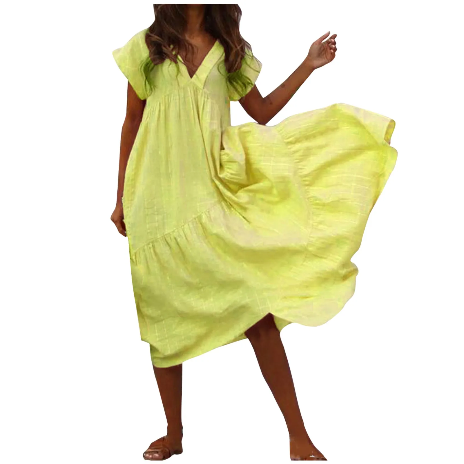 2021 Printed Knit Dress Women's V-neck Short Sleeve Printed Chiffon Summer Sexy Sleeveless Belt Beach Mid-length Dress Party
2021 Printed Knit Dress Women's V-neck Short Sleeve Printed Chiffon Summer Sexy Sleeveless Belt Beach Mid-length Dress Party