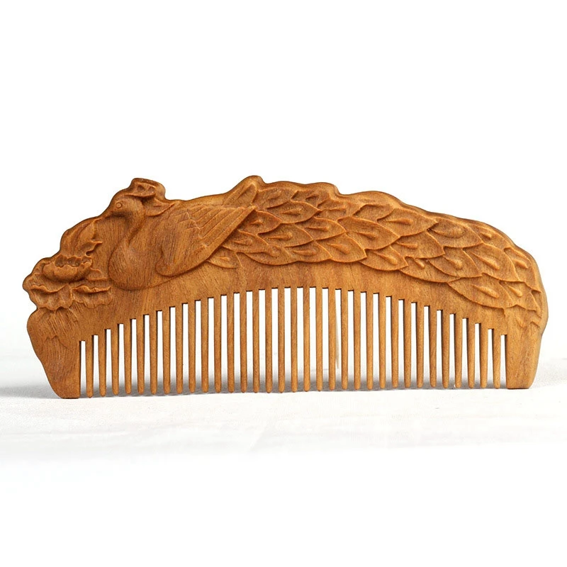 1PC Hand-Carved Sandalwood Craft Comb Professional Haircut Peacock Massage Comb Hair Brush Styling
1PC Hand-Carved Sandalwood Craft Comb Professional Haircut Peacock Massage Comb Hair Brush Styling