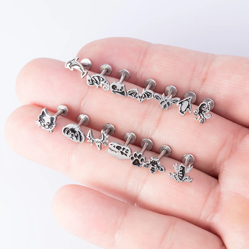 1PC 16G Stainless Steel Animal Style Labret Monroe Lip Ring Cute Ear Studs Tragus Helix Cartilage Earring Stud Piercing Jewelry
1PC 16G Stainless Steel Animal Style Labret Monroe Lip Ring Cute Ear Studs Tragus Helix Cartilage Earring Stud Piercing Jewelry