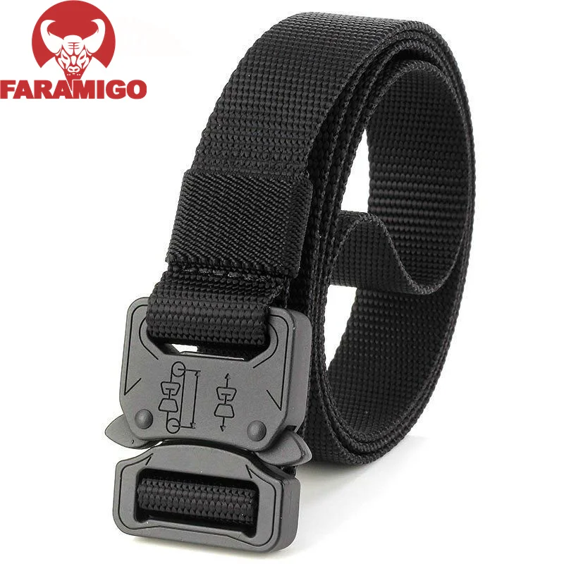 FARAMIGO Combat Safety Knock Off Tactical Belt Men Military Equipment Heavy Duty US Army Belts Metal Buckle Nylon Waistband 2.5
FARAMIGO Combat Safety Knock Off Tactical Belt Men Military Equipment Heavy Duty US Army Belts Metal Buckle Nylon Waistband 2.5