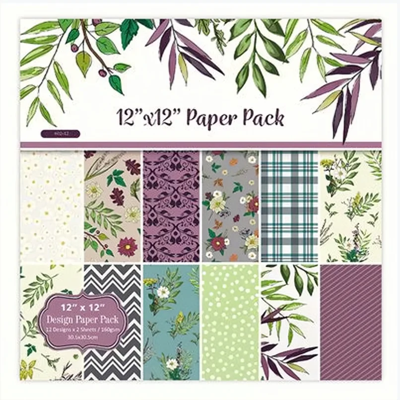 12inch Flower and Leaves Gift Wrapping Book kit Scrapbook Paper Background Paper 24Sheets,DIY Origami Craft Art Home Deco
12inch Flower and Leaves Gift Wrapping Book kit Scrapbook Paper Background Paper 24Sheets,DIY Origami Craft Art Home Deco