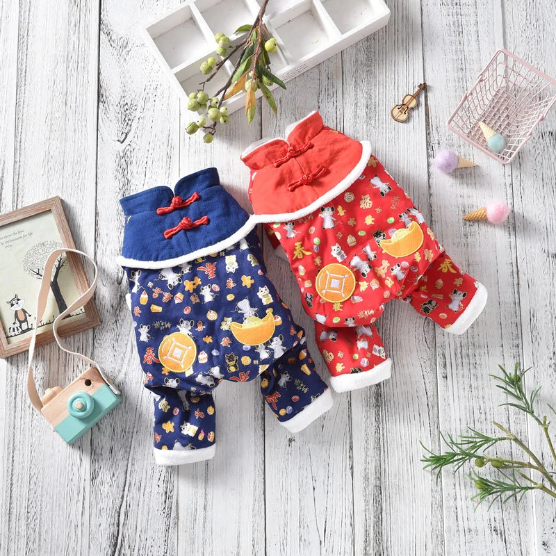 Chinese New Year Dog Clothing Jumpsuit Winter Dog Clothes Pet Tang Suit Warm Dog Jacket Coat Pomeranian Schnauzer Pet Outfits
Chinese New Year Dog Clothing Jumpsuit Winter Dog Clothes Pet Tang Suit Warm Dog Jacket Coat Pomeranian Schnauzer Pet Outfits