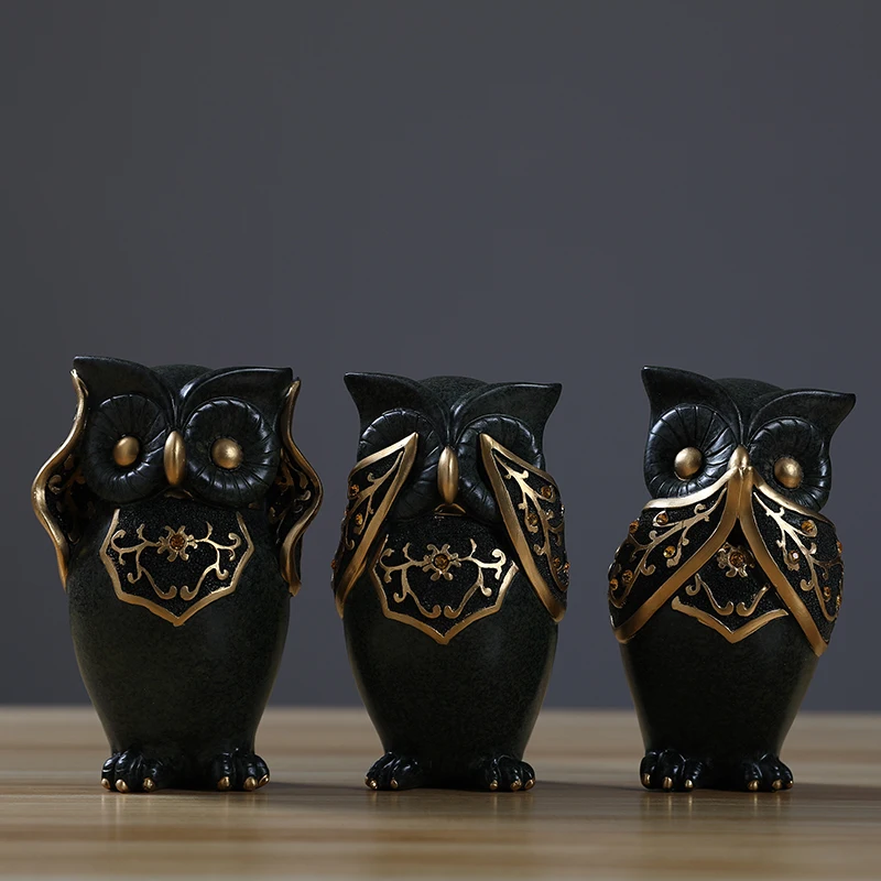 3PCS/SET AMERICAN THREE NO OWL ART SCULPTURE LUCKY OWL ANIMAL FIGURINE RESIN CRAFTS OFFICE DECORATIONS FOR HOME R3735
3PCS/SET AMERICAN THREE NO OWL ART SCULPTURE LUCKY OWL ANIMAL FIGURINE RESIN CRAFTS OFFICE DECORATIONS FOR HOME R3735