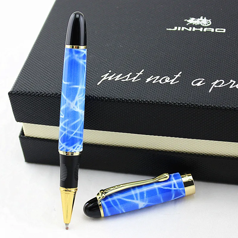 JINHAO X450 серый мрамор и Золотой Шариковая ручка Фиолетовый Синий Розовый красный