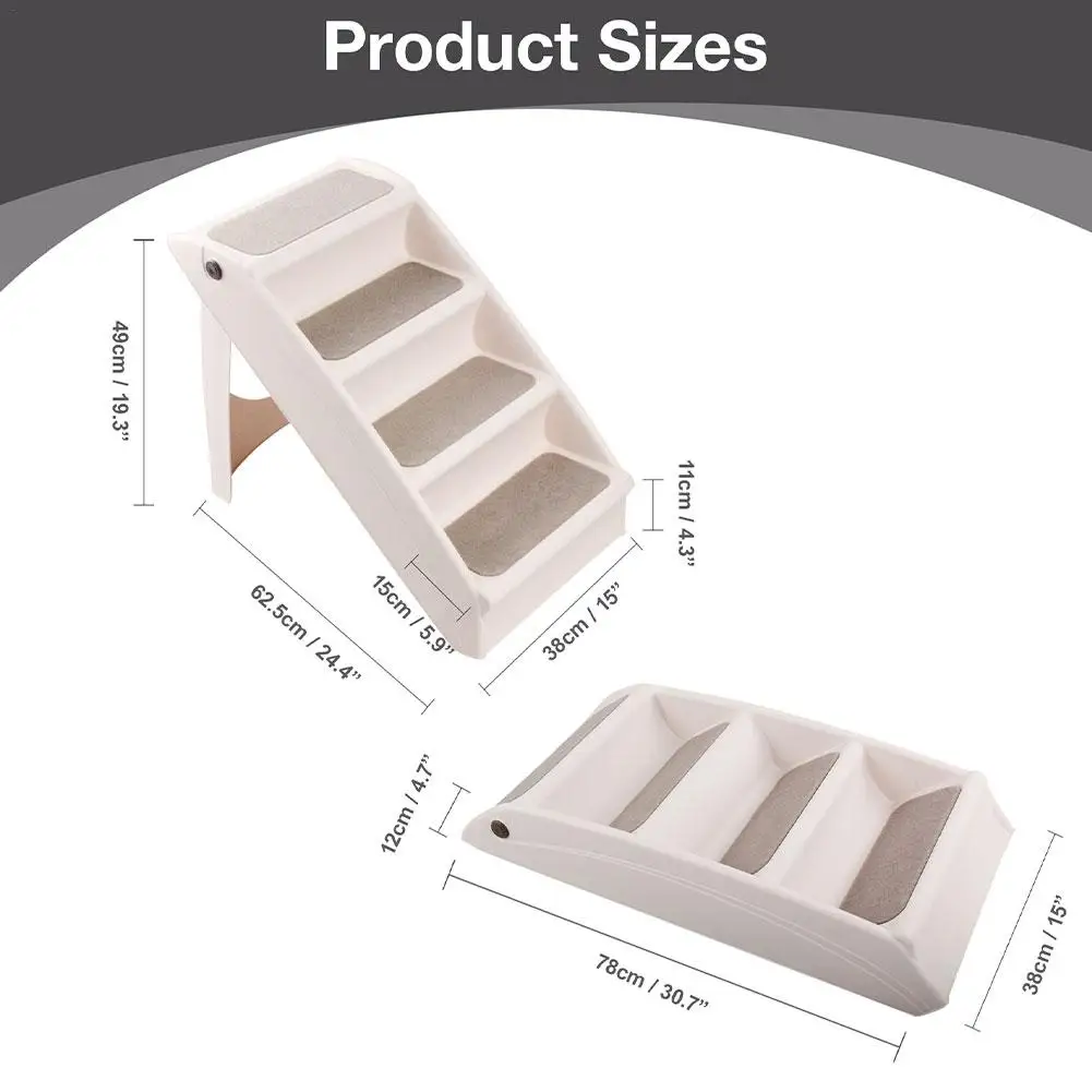 Dog Stairs Pet Stairs For Small Dog Cat Dog House Pet Stairs Folding Pet Steps Nonslip 4-Step Pet Ladder Pet Ramp For Dogs Bed
Dog Stairs Pet Stairs For Small Dog Cat Dog House Pet Stairs Folding Pet Steps Nonslip 4-Step Pet Ladder Pet Ramp For Dogs Bed