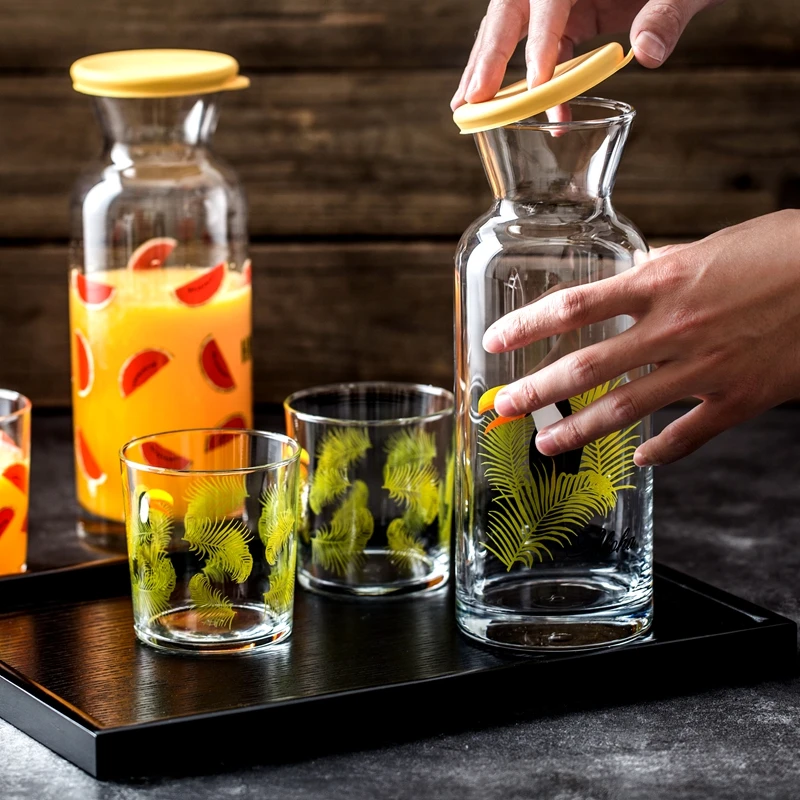 BFE Rainforest Glass Kettle Set Household Heat Resistant 1600ml Milk Juice Bottle Summer Cold Water Pitcher 6 Cups
BFE Rainforest Glass Kettle Set Household Heat Resistant 1600ml Milk Juice Bottle Summer Cold Water Pitcher 6 Cups