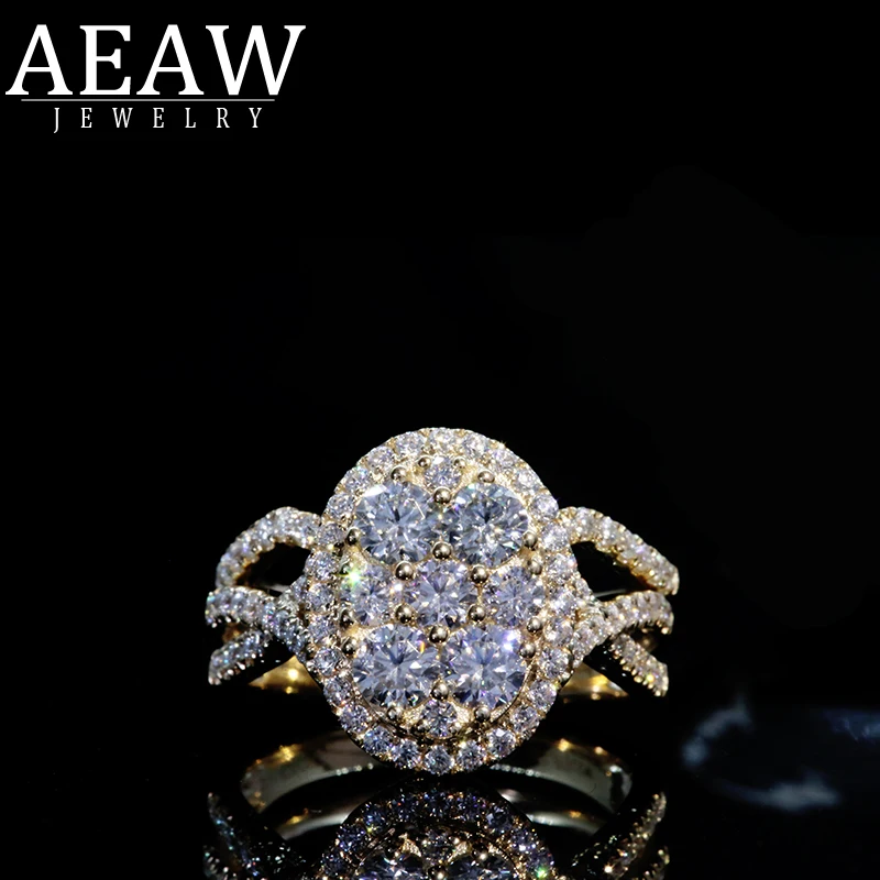 AEAW 7 шт. хит продаж новинка 2019 роскошные украшения 18 К желтое золото Круглый