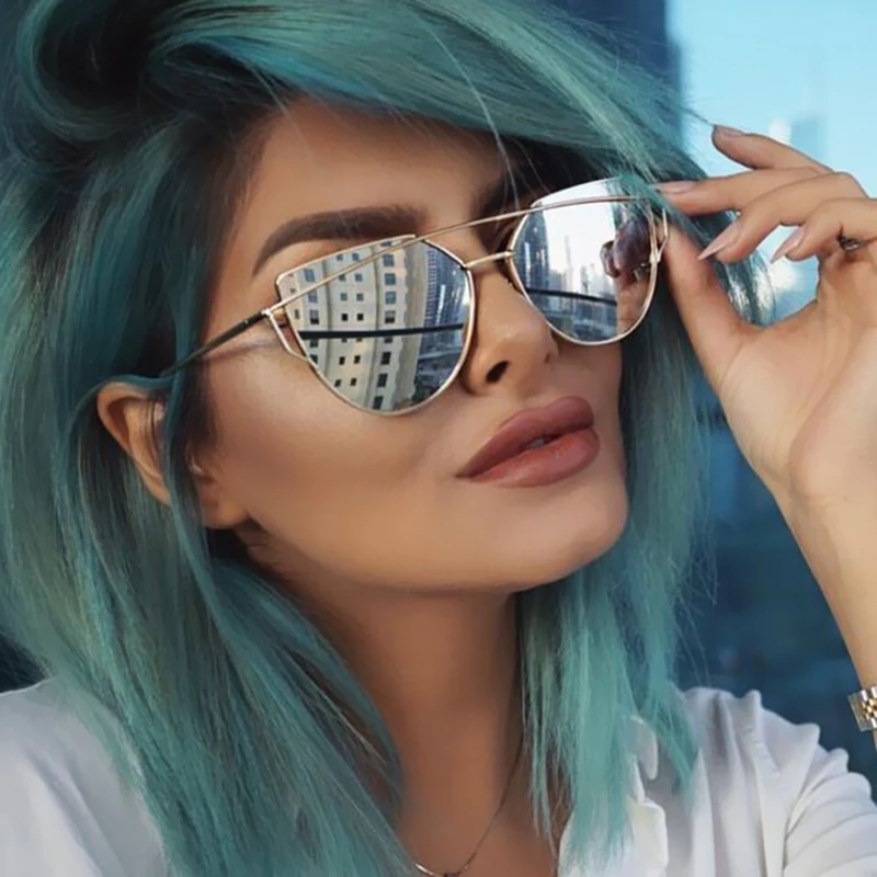 2021 New Fashion Cat Eye Sunglasses Women Luxury Brand Design Mirror Lens Vintage Sun Glasses Rose Gold Metal UV400 oculos
2021 New Fashion Cat Eye Sunglasses Women Luxury Brand Design Mirror Lens Vintage Sun Glasses Rose Gold Metal UV400 oculos