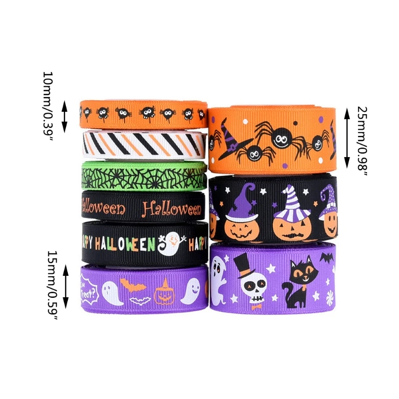 10/15/25mm Halloween Ribbon Printed Spide&Witch Hat&Pumpkins Ribbon for Gift Wrapping Halloween Decoration Party DIY M6CD 
10/15/25mm Halloween Ribbon Printed Spide&Witch Hat&Pumpkins Ribbon for Gift Wrapping Halloween Decoration Party DIY M6CD