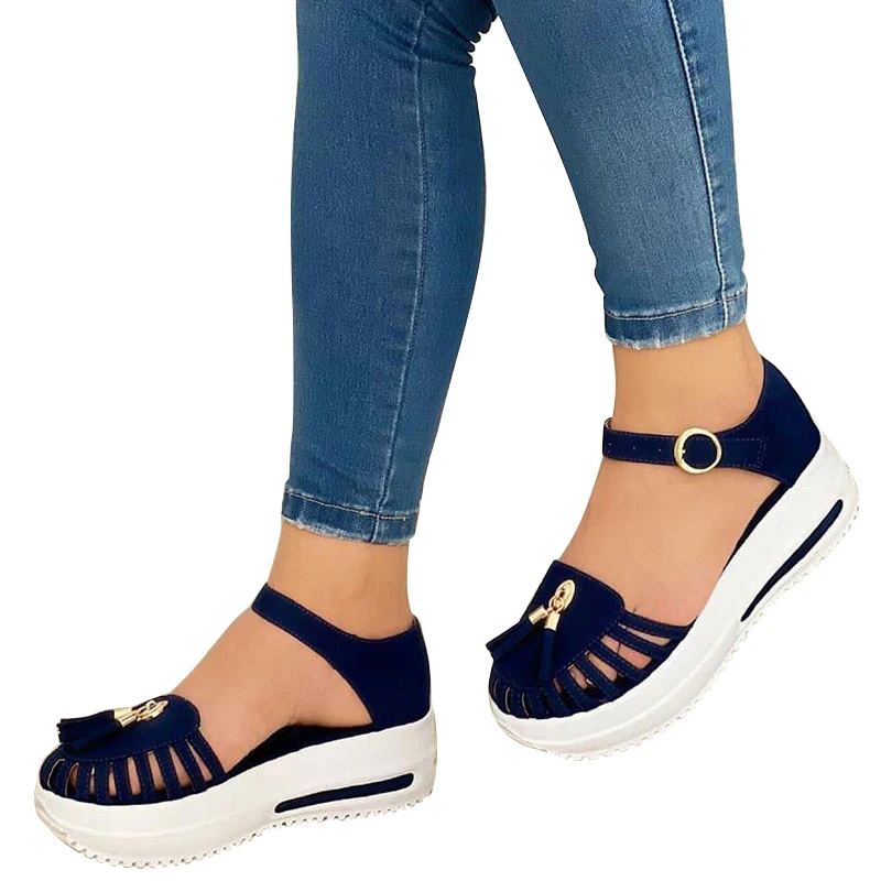 2021 New Summer Platform Shoes Women Sandals Shoes Hollow Out Round Toe Beach Sandals Buckle Strap Ladies Flats Shoes
2021 New Summer Platform Shoes Women Sandals Shoes Hollow Out Round Toe Beach Sandals Buckle Strap Ladies Flats Shoes