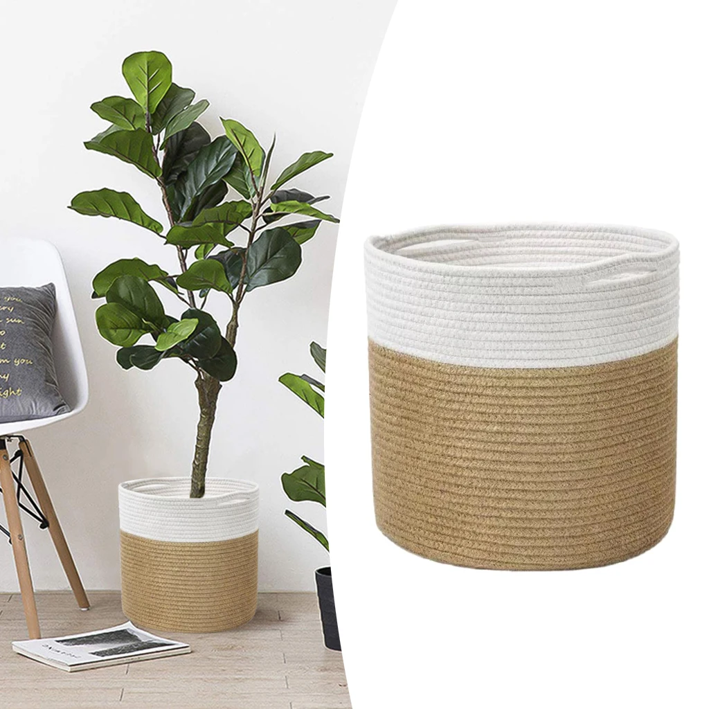 Hand-woven Storage Basket Cotton Rope Art Storage Bucket Simple Desktop Container Home Decoration Garden Flower Pot Planter
Hand-woven Storage Basket Cotton Rope Art Storage Bucket Simple Desktop Container Home Decoration Garden Flower Pot Planter