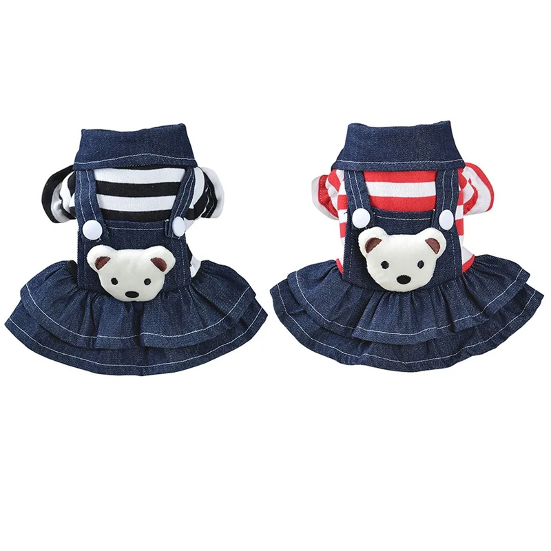 Summer Pet Dog Striped Clothes Puppy Denim Dress Cowboy Clothes For Pet Puppy Dog Chihuahua Wedding Dress Skirt Pet Outfits 
Summer Pet Dog Striped Clothes Puppy Denim Dress Cowboy Clothes For Pet Puppy Dog Chihuahua Wedding Dress Skirt Pet Outfits