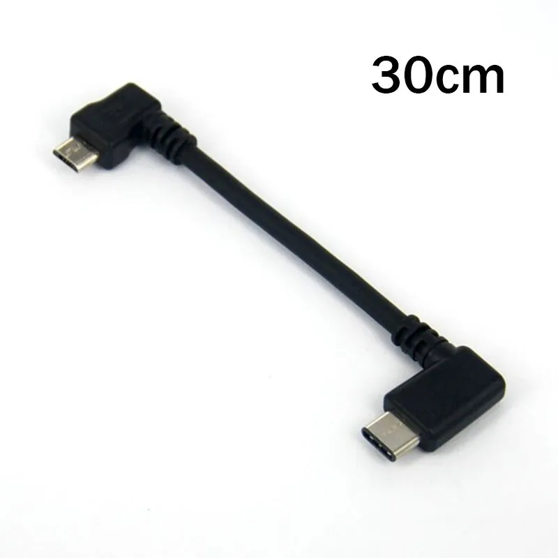 Кабель Micro USB Type C OTG с левым углом для портативного цифрового аудиоусилителя |
