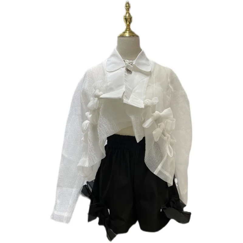 Summer net yarn bowknot loose ladies fashion blouse shirt 2021New ladies long-sleeved irregular all-match blouse cardigan bra XL
Summer net yarn bowknot loose ladies fashion blouse shirt 2021New ladies long-sleeved irregular all-match blouse cardigan bra XL