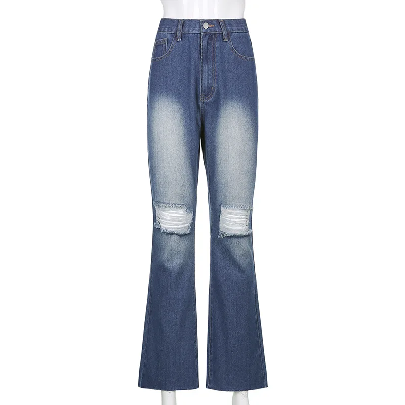 SONDR 2021 high waist ripped hole washed micro horn slimming jeans spring and summer European and American new women
SONDR 2021 high waist ripped hole washed micro horn slimming jeans spring and summer European and American new women