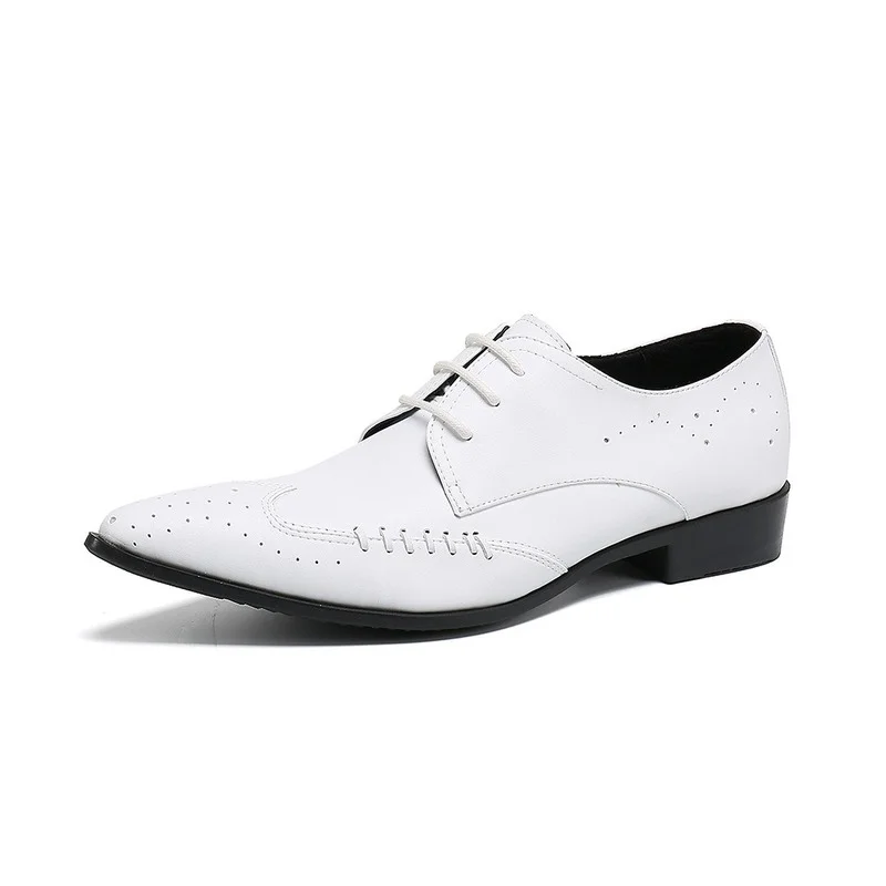 2021 New Men White Real Leather Shoes Man Wedding Dress Shoes Pointed Toe Formal Business Leather Shoes Plus Size Footwear
2021 New Men White Real Leather Shoes Man Wedding Dress Shoes Pointed Toe Formal Business Leather Shoes Plus Size Footwear