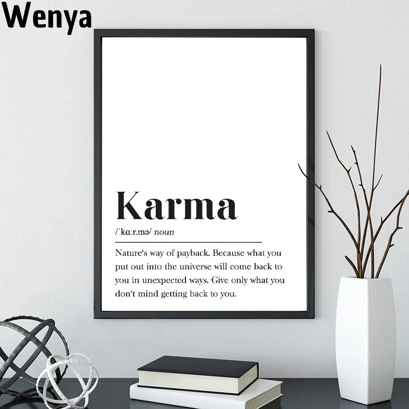 Karma Definition Print Happy Wall Art Canvas Painting Motivation Gift Typography Buddhism Poster Law Of Attraction Prints Decor
Karma Definition Print Happy Wall Art Canvas Painting Motivation Gift Typography Buddhism Poster Law Of Attraction Prints Decor