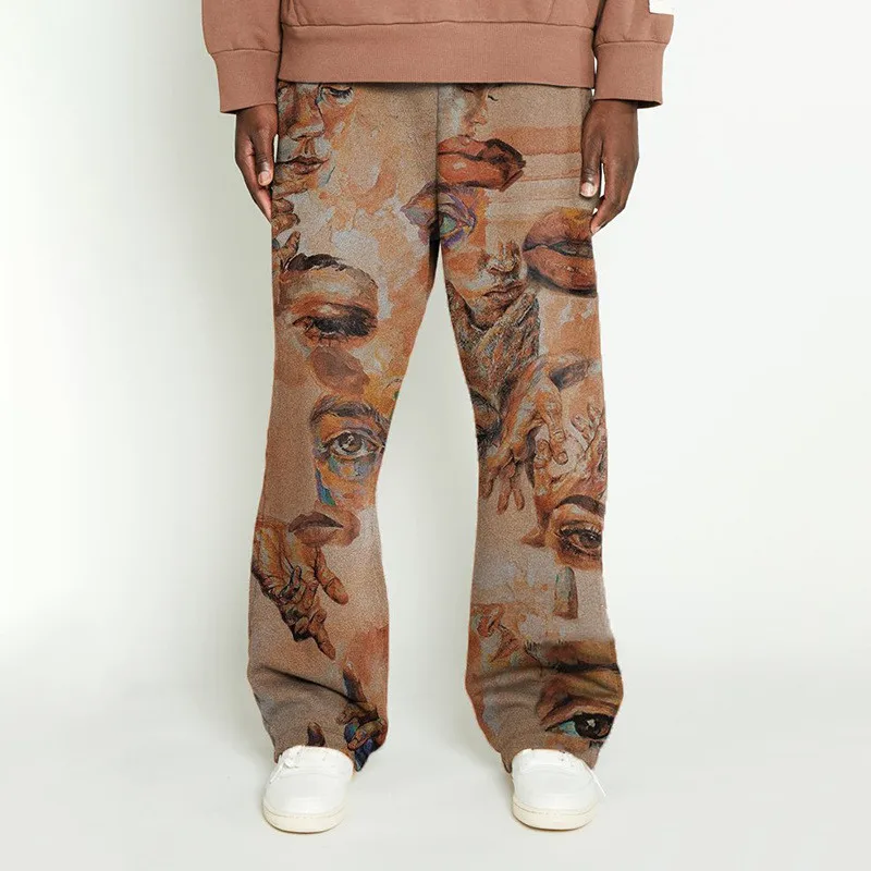 Men's Fashion Pattern Printed Mid-Waist Loose Casual Pants 2021 Spring Drawstring Straight Casual Pants Streetwear Men Pants
Men's Fashion Pattern Printed Mid-Waist Loose Casual Pants 2021 Spring Drawstring Straight Casual Pants Streetwear Men Pants