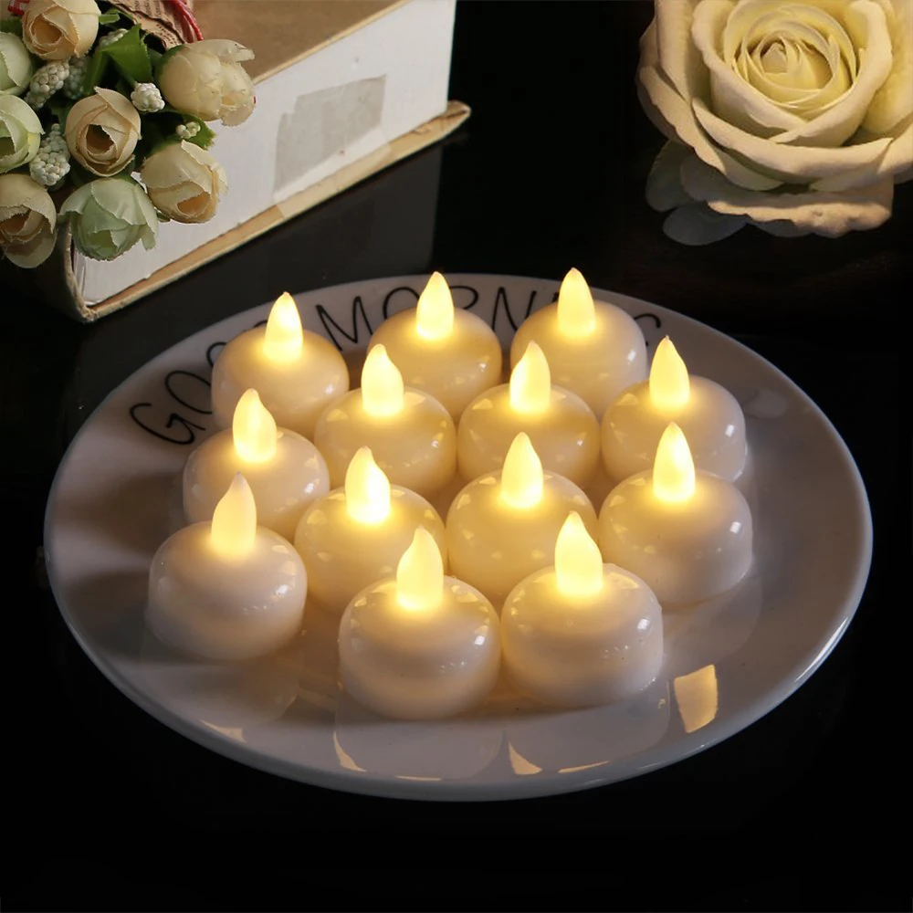 12PCS Flameless LED Tea Lights Battery Powered Lights Waterproof Candle Light For Wedding Home Birthday Party Decorative Candles
12PCS Flameless LED Tea Lights Battery Powered Lights Waterproof Candle Light For Wedding Home Birthday Party Decorative Candles