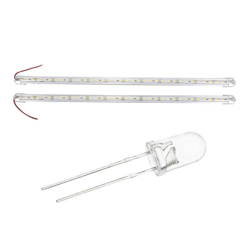 2 Pcs Aluminum Alloy Rigid LED Strip Rod Light Waterproof 12V 50CM Warm White & 100 Pcs 5Mm 10 Color LED Diode Lights Bulb Lamps
2 Pcs Aluminum Alloy Rigid LED Strip Rod Light Waterproof 12V 50CM Warm White & 100 Pcs 5Mm 10 Color LED Diode Lights Bulb Lamps