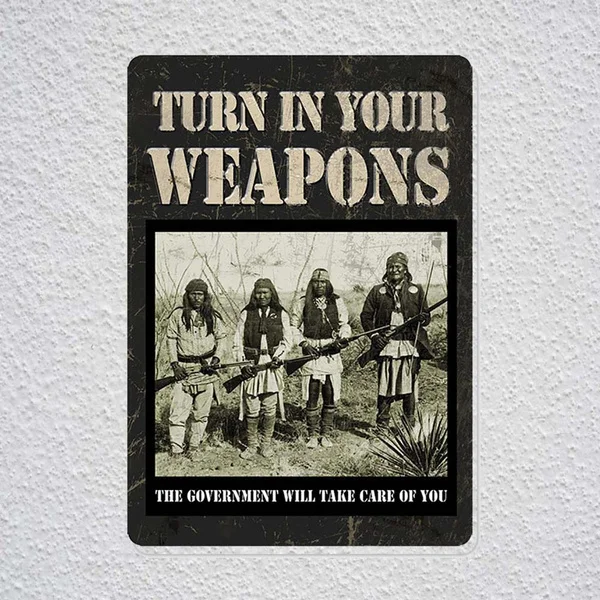 Rivers Edge Products Turn In Your Weapons Tin Sign Metal Sign Metal Poster Metal Decor Metal Painting Wal
Rivers Edge Products Turn In Your Weapons Tin Sign Metal Sign Metal Poster Metal Decor Metal Painting Wal