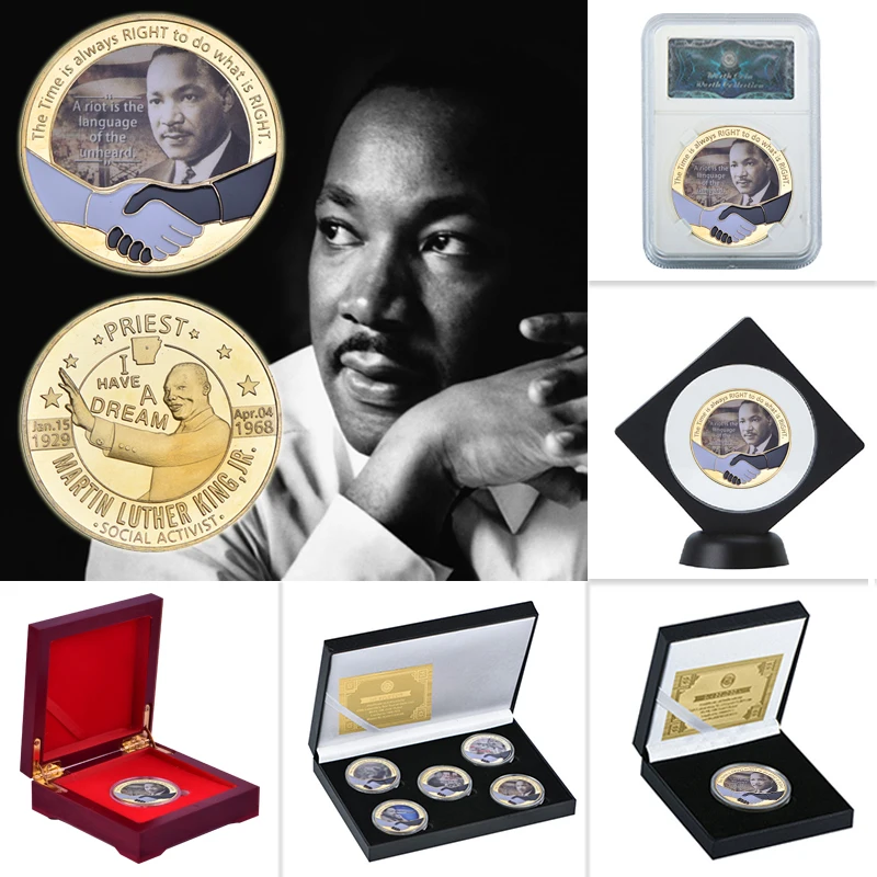 Набор золотых памятных монет Martin Luther King в подарочной коробке, оригинальная медаль, сувенир, подарок для коллекции
Набор золотых памятных монет Martin Luther King в подарочной коробке, оригинальная медаль, сувенир, подарок для коллекции