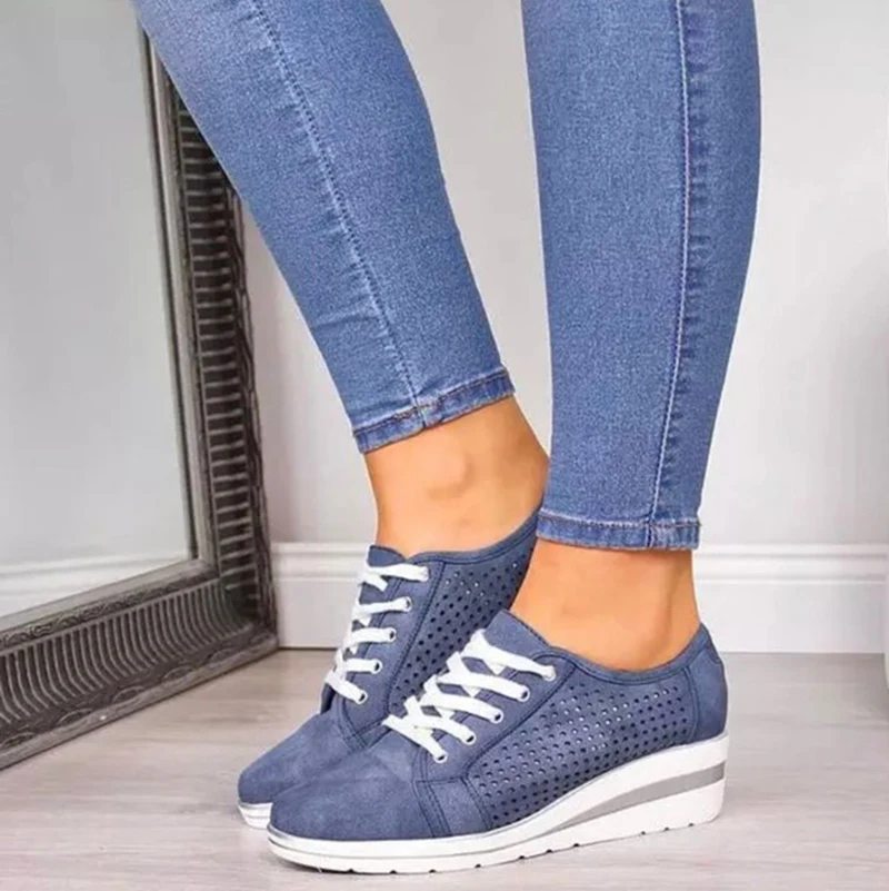 Women Wedge Shoes Summer Autumn Casual Canvas Sneakers Breathable Platform Sneakers Meddle Heel Pointed Toe Air Mesh Shoe 2021
Women Wedge Shoes Summer Autumn Casual Canvas Sneakers Breathable Platform Sneakers Meddle Heel Pointed Toe Air Mesh Shoe 2021