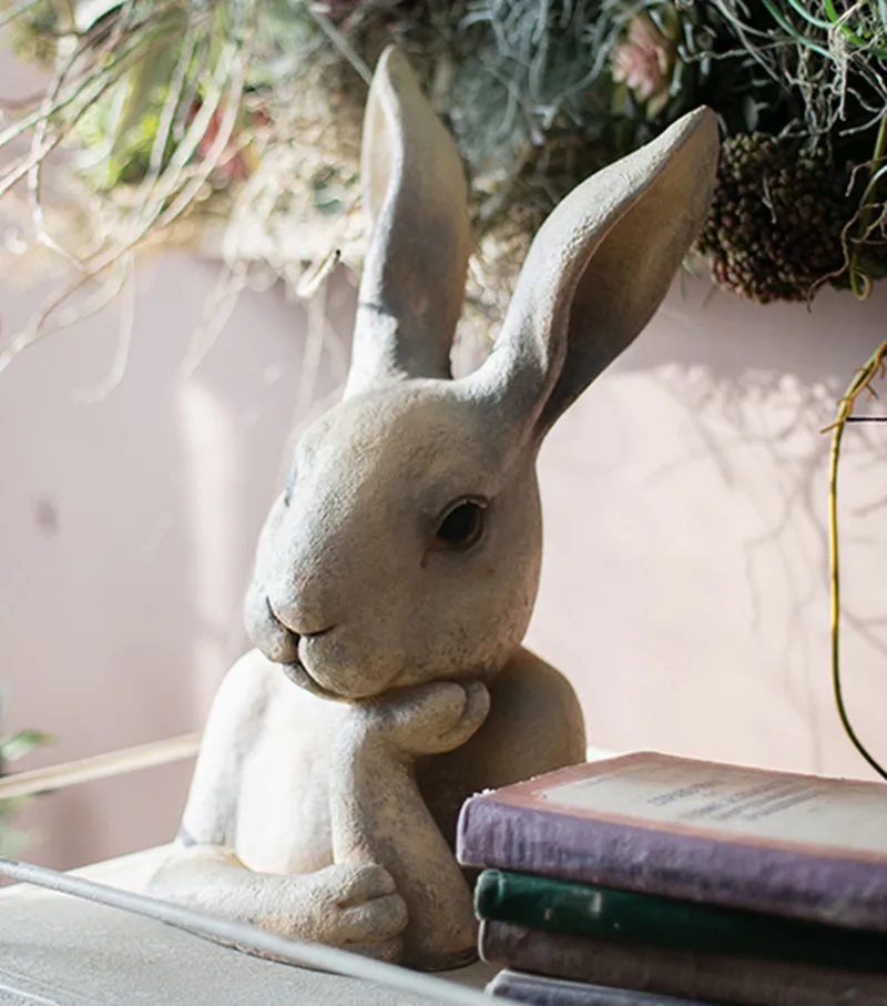 European style home decoration accessories creative resin sculpture crafts rabbit model garden statue ornaments birthday gifts
European style home decoration accessories creative resin sculpture crafts rabbit model garden statue ornaments birthday gifts