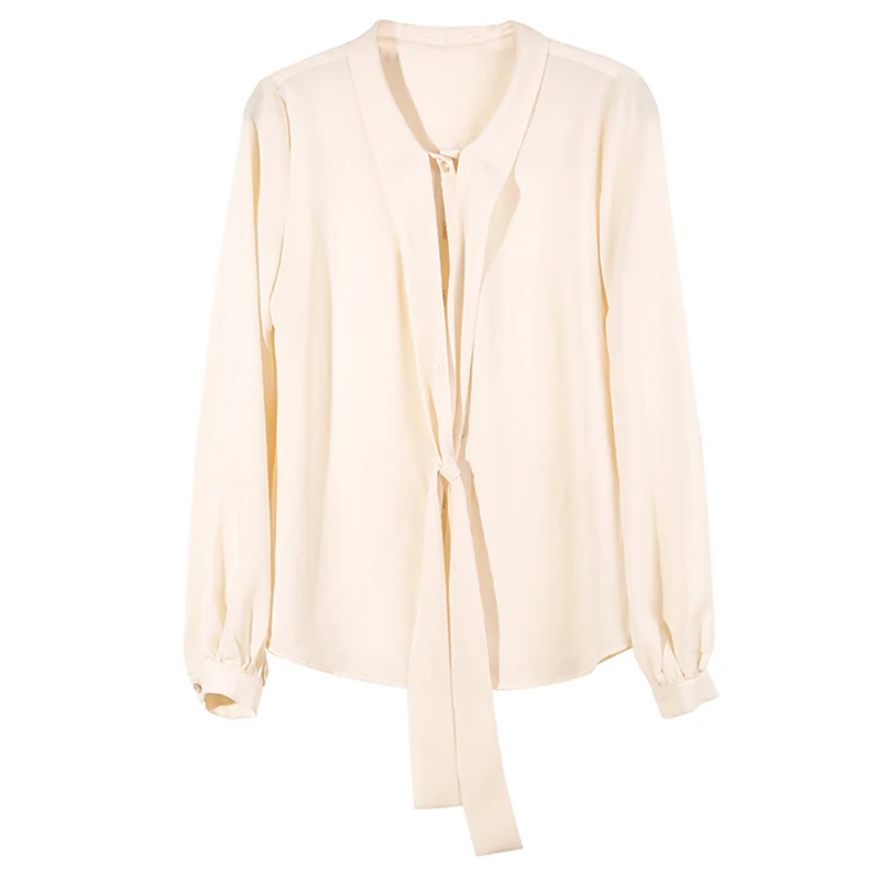 Spring and Summer Long-sleeved Blouse Loose Solid Color Comfortable Fashion Casual Korean Bow Tie Women's Shirts
Spring and Summer Long-sleeved Blouse Loose Solid Color Comfortable Fashion Casual Korean Bow Tie Women's Shirts