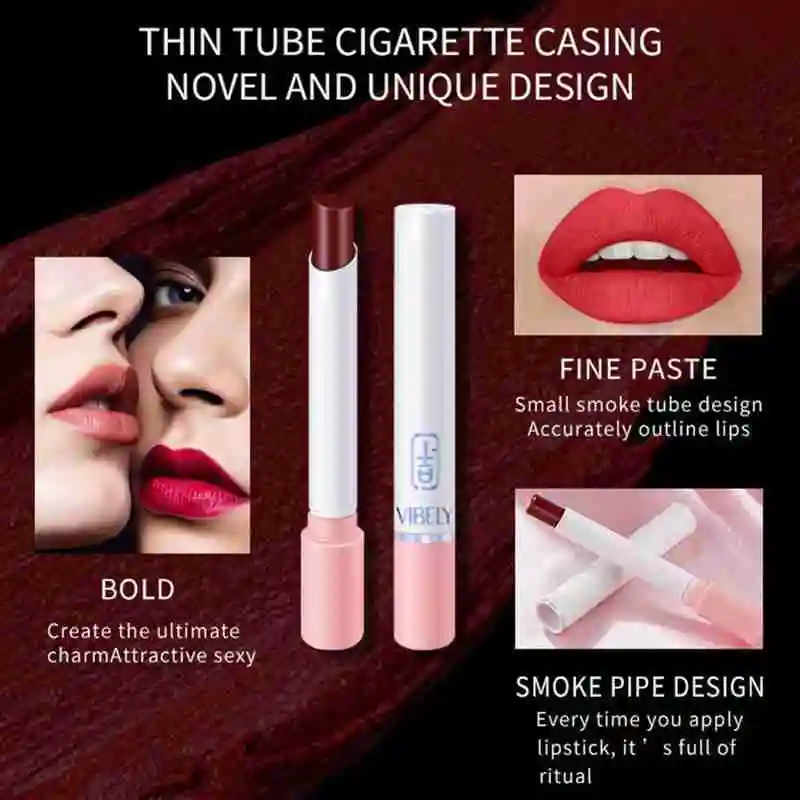 Small Cigarettes Tube Matte Lipstick Single Bottle Small Tube Cool Lipstick Not Makeup Matte Non Stick Cup 
Small Cigarettes Tube Matte Lipstick Single Bottle Small Tube Cool Lipstick Not Makeup Matte Non Stick Cup