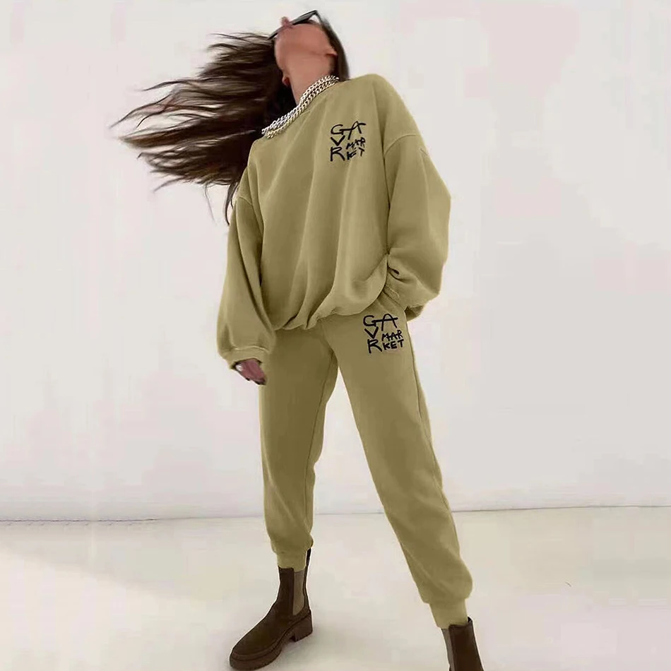 High Quality Spring 2021 Women'S Letters Printed Sports 2 Two-Piece Set Sexy Long-Sleeved Pullover + High-Waist Pants Casual Set
High Quality Spring 2021 Women'S Letters Printed Sports 2 Two-Piece Set Sexy Long-Sleeved Pullover + High-Waist Pants Casual Set