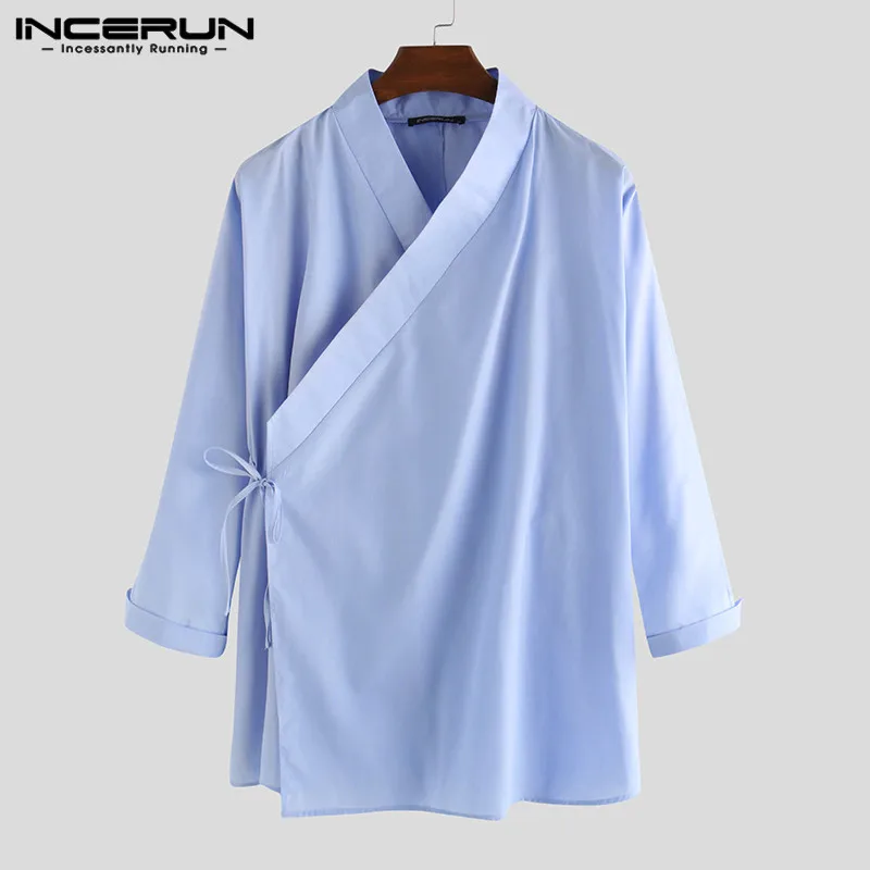 INCERUN Chinese Style Men Shirt Solid Hanfu Long Sleeve Lace Up 2022 Stand Collar Vintage Male Shirts Elegant Retro Camisa S-5XL
INCERUN Chinese Style Men Shirt Solid Hanfu Long Sleeve Lace Up 2022 Stand Collar Vintage Male Shirts Elegant Retro Camisa S-5XL