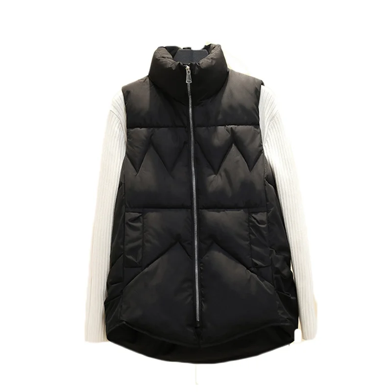 Down Cotton Vest Women Autumn And Winter 2021 New Style Solid Sleeveless Stand-Up Collar Short Bread Jacket T8
Down Cotton Vest Women Autumn And Winter 2021 New Style Solid Sleeveless Stand-Up Collar Short Bread Jacket T8