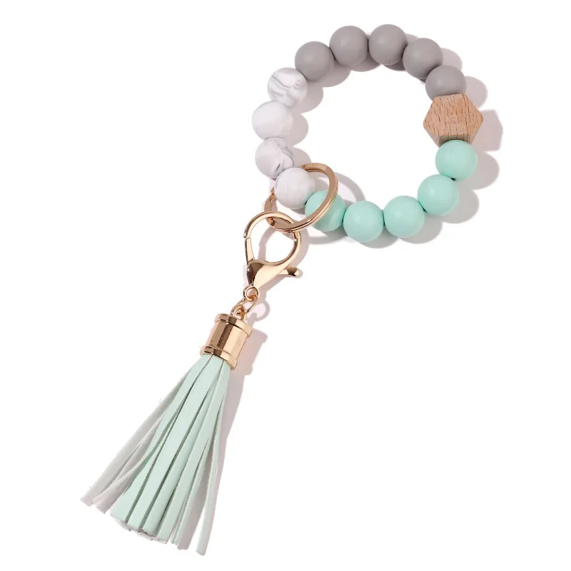 2021 Silicone Beads Keychain For Car Accessories Leopard Tassel Keyring For Women Multicolor Wristlet Bracelet Keychain Gift New
2021 Silicone Beads Keychain For Car Accessories Leopard Tassel Keyring For Women Multicolor Wristlet Bracelet Keychain Gift New