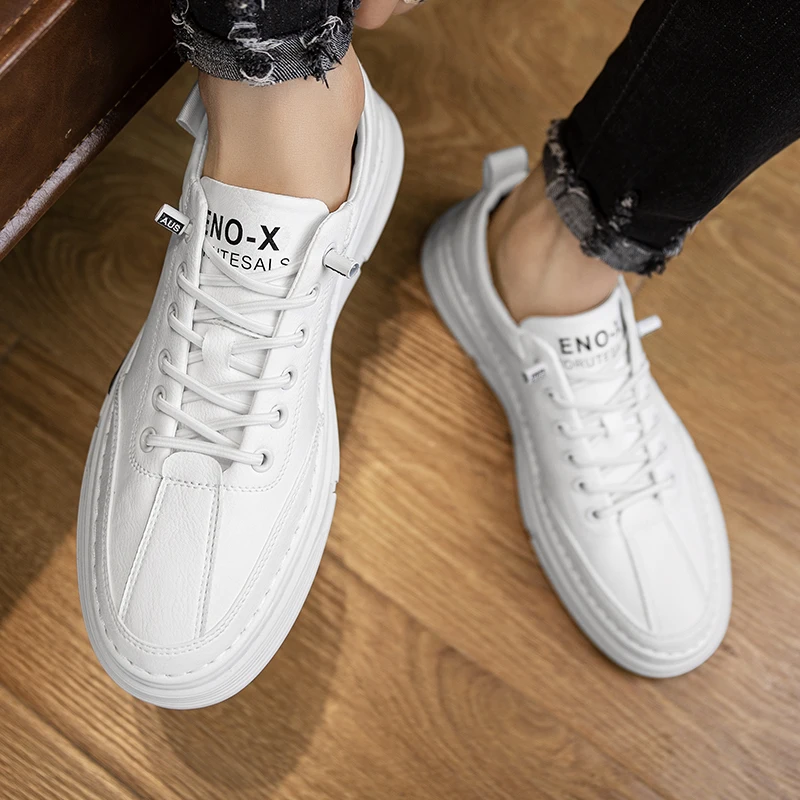 Casual Shoes For Men Black White Leather Sneakers Mens Hard-Wearing Casual Brand Men Shoe Rubber Sole Walking Shoes For Mens
Casual Shoes For Men Black White Leather Sneakers Mens Hard-Wearing Casual Brand Men Shoe Rubber Sole Walking Shoes For Mens