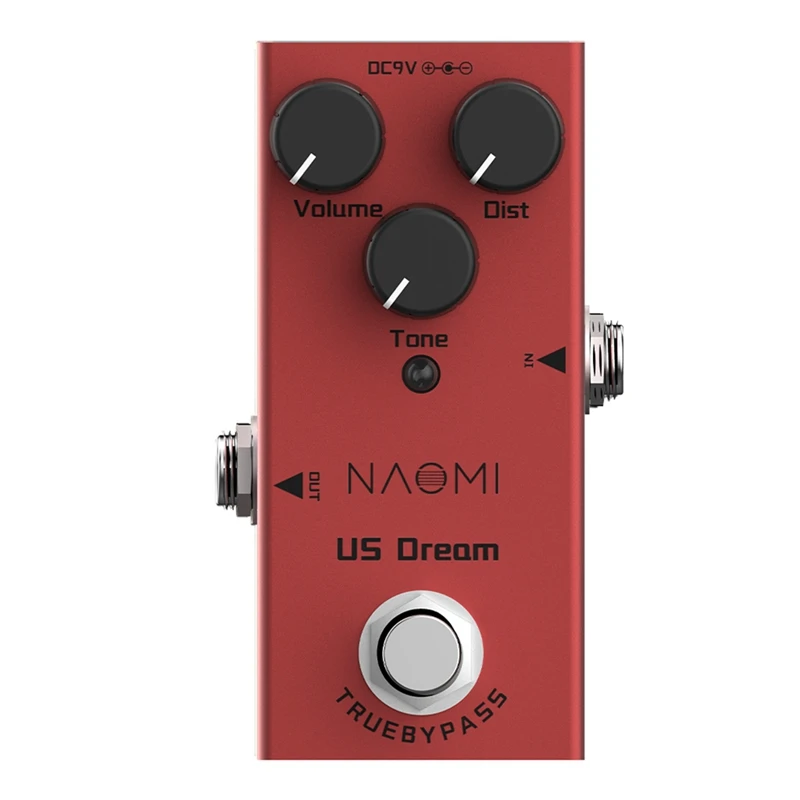 NAOMI Mini Single Distortion Pedal for Electric Guitar US Dream DC 9V True Bypass NEP -04
NAOMI Mini Single Distortion Pedal for Electric Guitar US Dream DC 9V True Bypass NEP -04