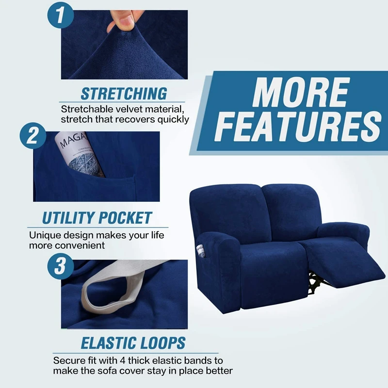 2 Seat Recliner Sofa Chair Cover All-inclusive Non-slip Sofa Couch Cover Slipcover Elastic Recliner Massage Sofa Protector
2 Seat Recliner Sofa Chair Cover All-inclusive Non-slip Sofa Couch Cover Slipcover Elastic Recliner Massage Sofa Protector