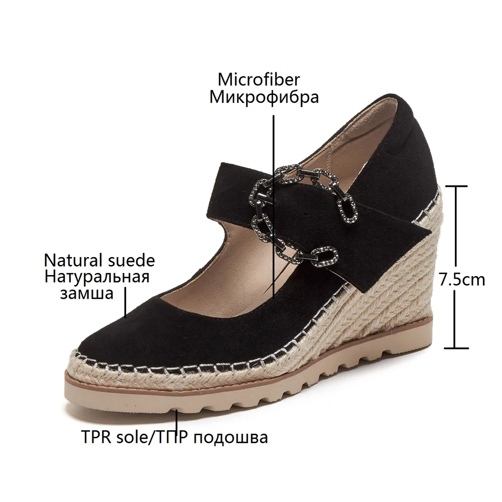 Fashion Spring/Summer Suede Leather Pumps Women Wedges Shoes Woman High Heels Ladies Round Toe Platform Shoes Black/Beige 34-39
Fashion Spring/Summer Suede Leather Pumps Women Wedges Shoes Woman High Heels Ladies Round Toe Platform Shoes Black/Beige 34-39